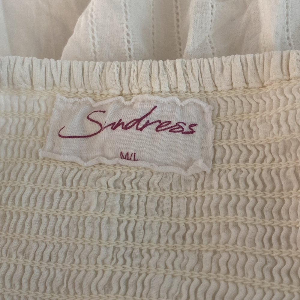 Sundress the brand 100% cotton white long strapless dress. Designed in F… - Picture 14 of 15
